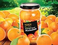 Tesco Fine Cut Orange Shred Marmalade advertise